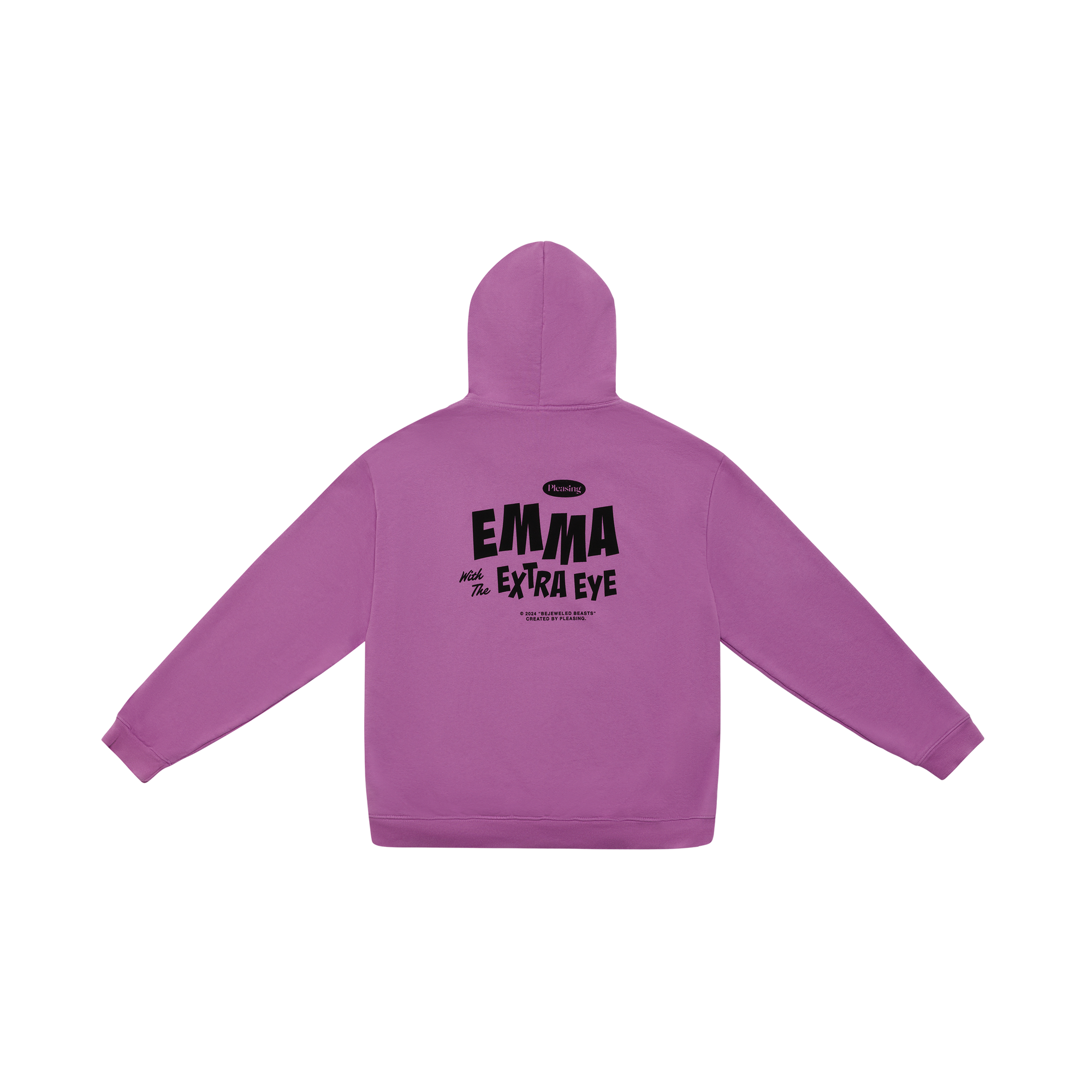 Emma with the Extra Eye Bejeweled Beasts Hoodie | Purple