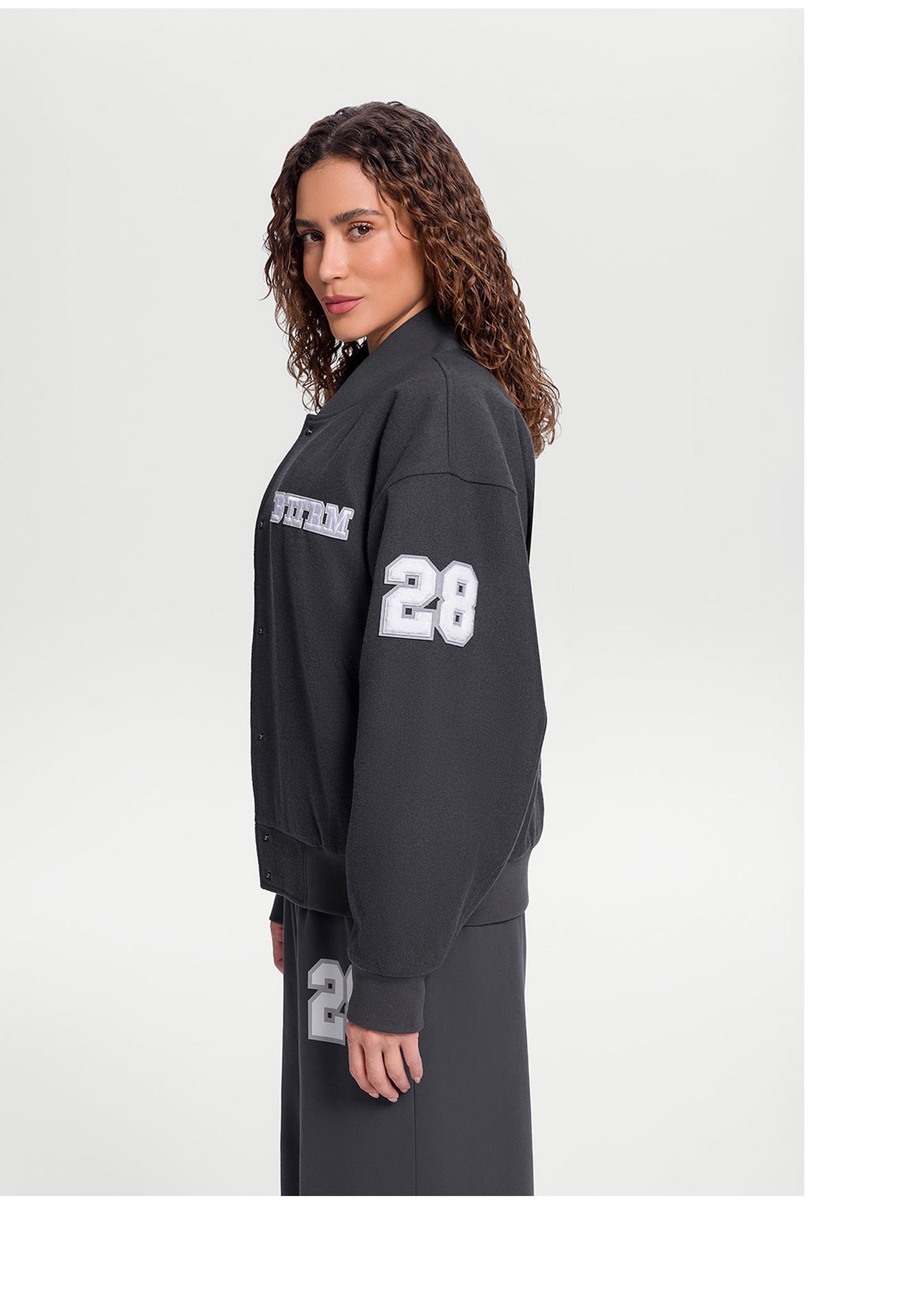 Better League Varsity Jacket | Charcoal