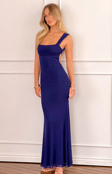 Beverley Mesh Maxi Dress | Navy