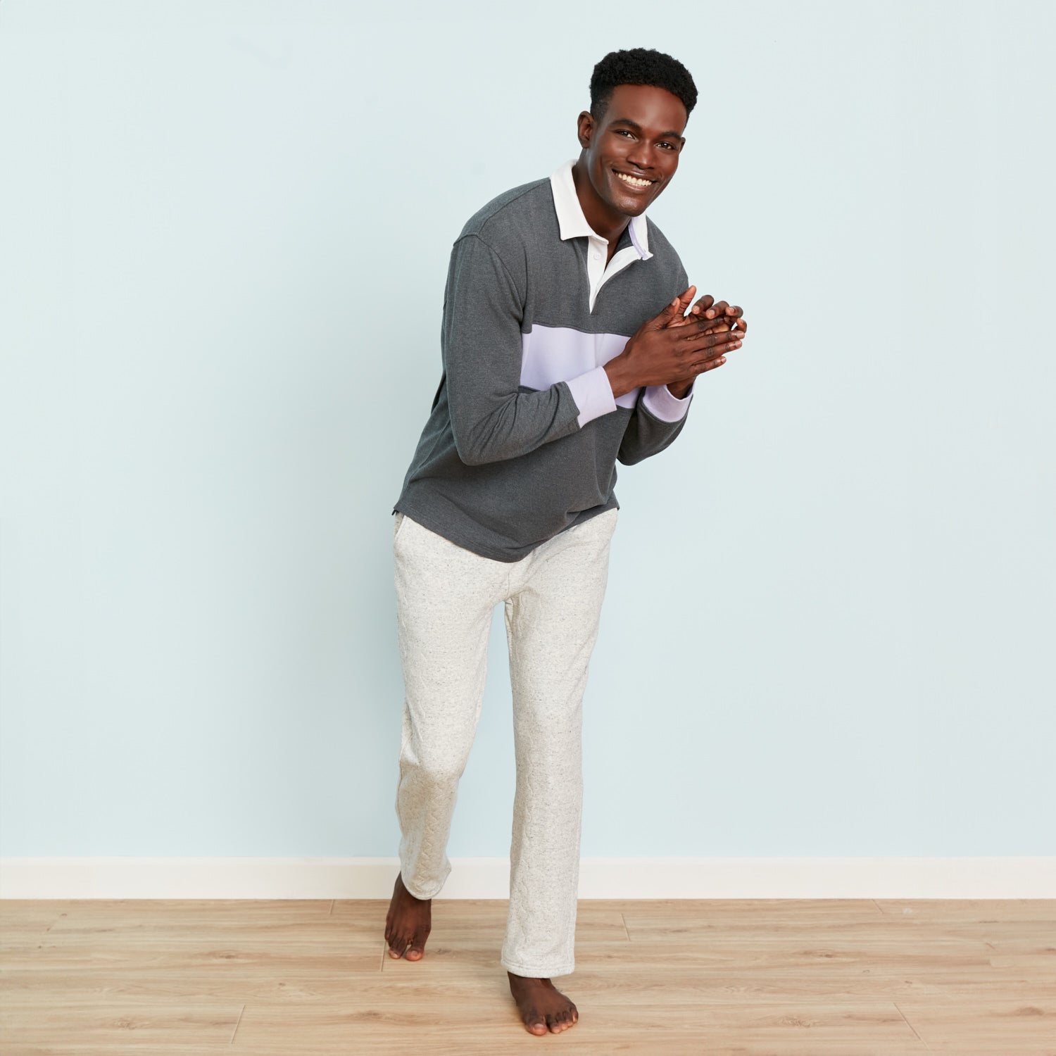 Chilluxe Brushed Fleece Quilted Pant | Salt & Pepper