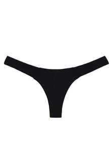 Uno Bikini Bottom | Black Rib