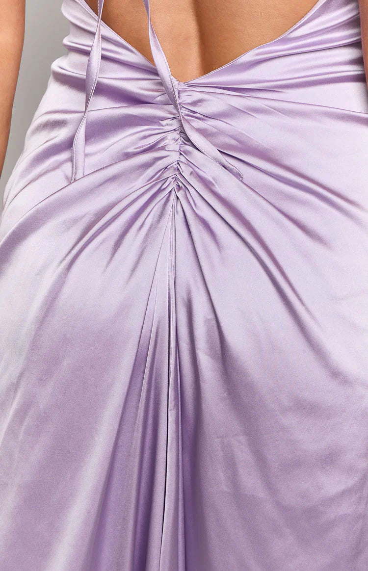 Blaise Satin Maxi Dress | Lilac