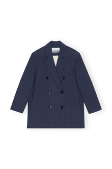 Blue Light Oversized Blazer | Sky Captain