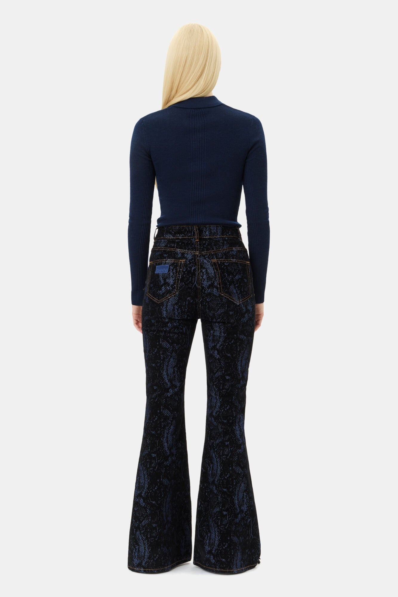 Blue Snake Goddi Jeans | Indigo
