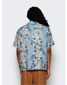 Bode | Men | Bamboo Forest Short Sleeve Shirt | Blue