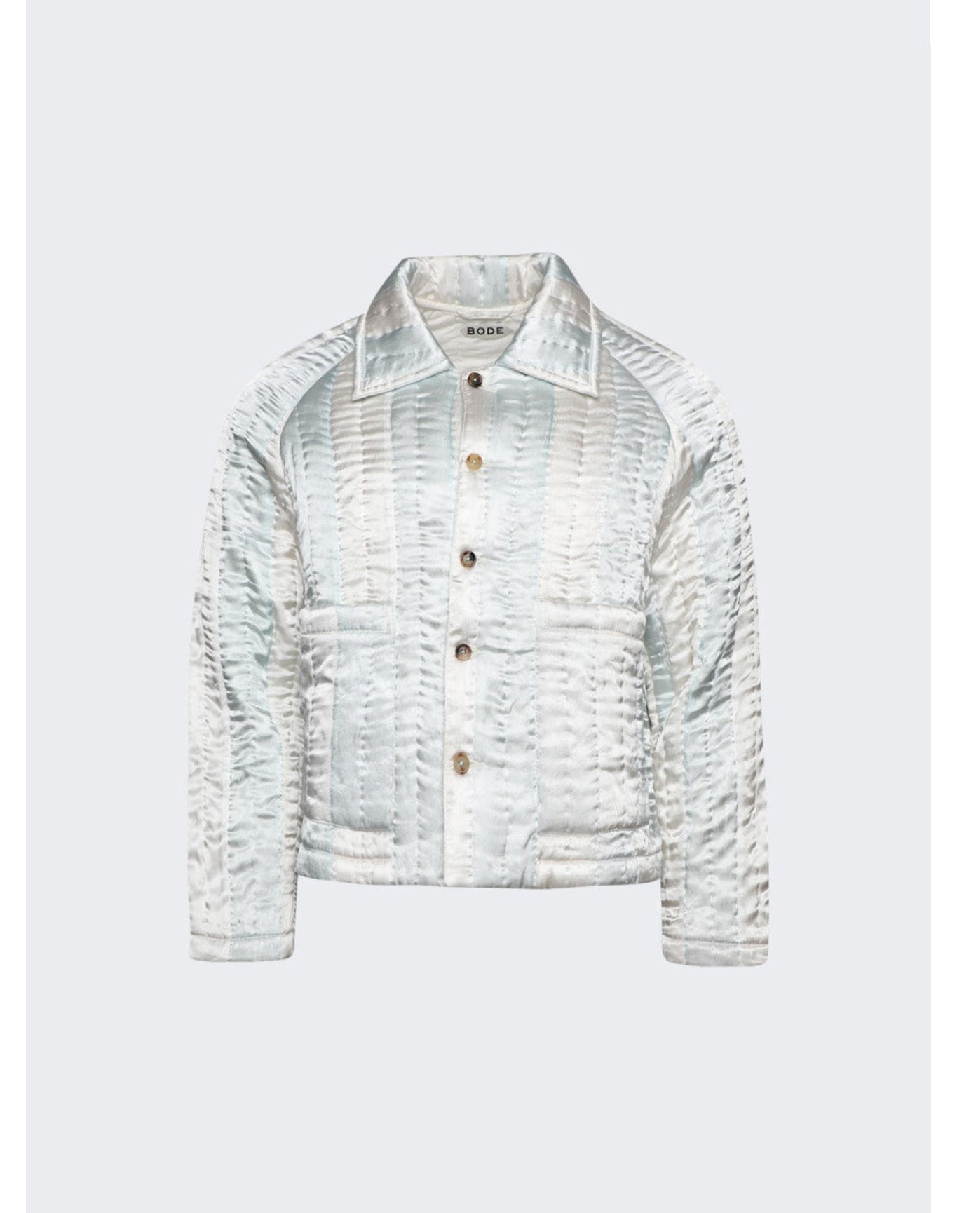 Bode | Men | Banker Stripe Jacket | White x Blue