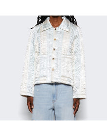 Bode | Men | Banker Stripe Jacket | White x Blue
