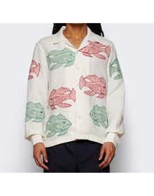 Bode | Men | Piscine Applique Long Sleeve Shirt | White