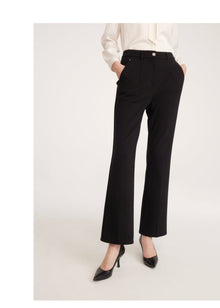 Bootcut Wool Pants | Black