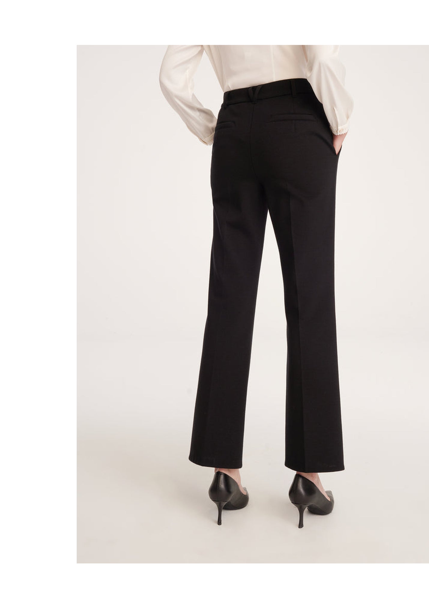 Bootcut Wool Pants | Black