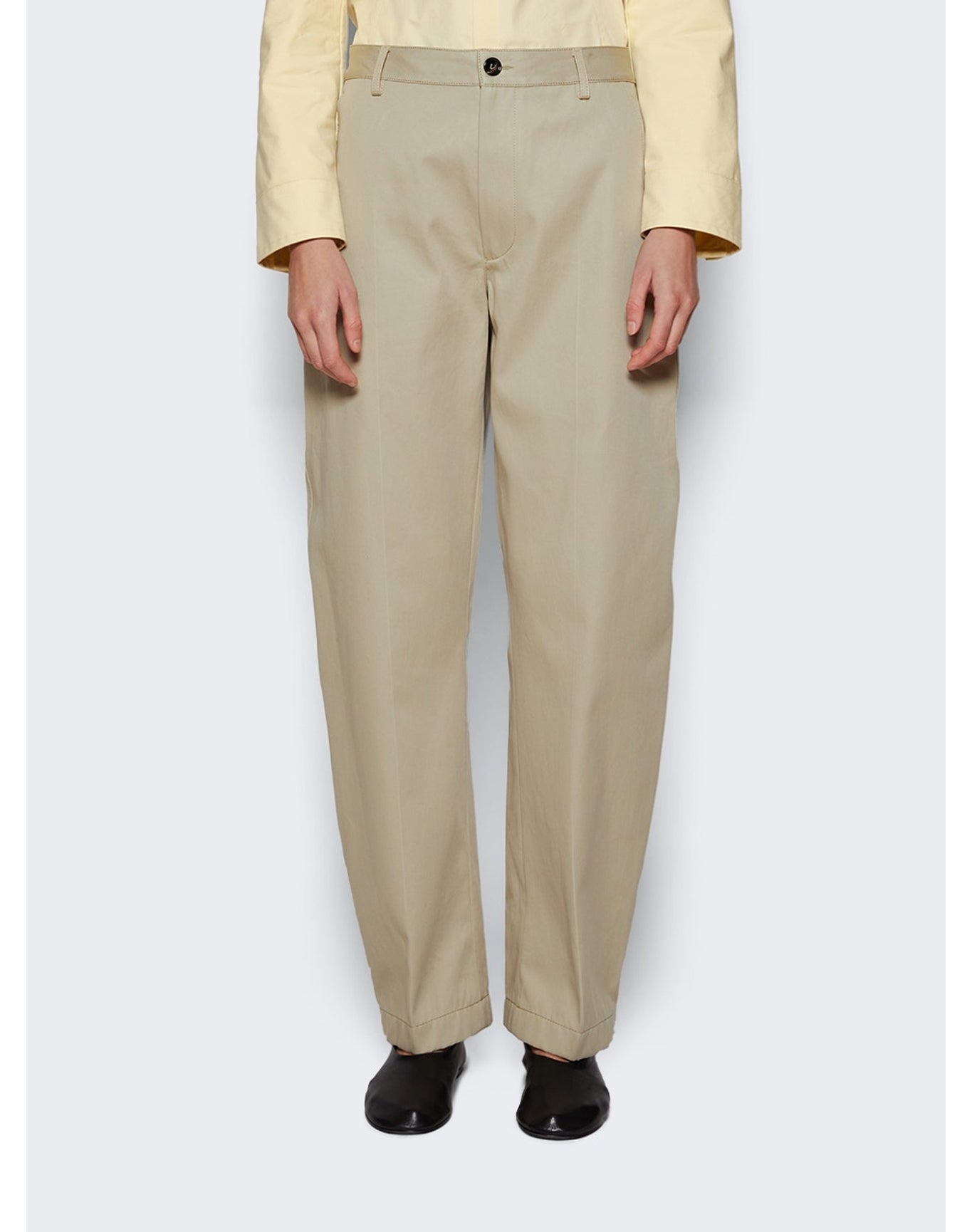 Bottega Veneta | Women | Cotton Twill Trouser | Travertine