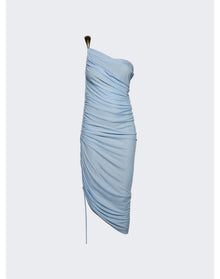 Bottega Veneta | Women | One Shoulder Midi Dress | Iceberg Blue