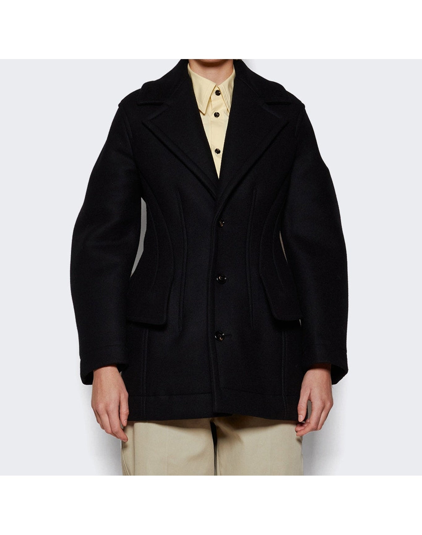 Bottega Veneta | Women | Sculptured Coat | Black