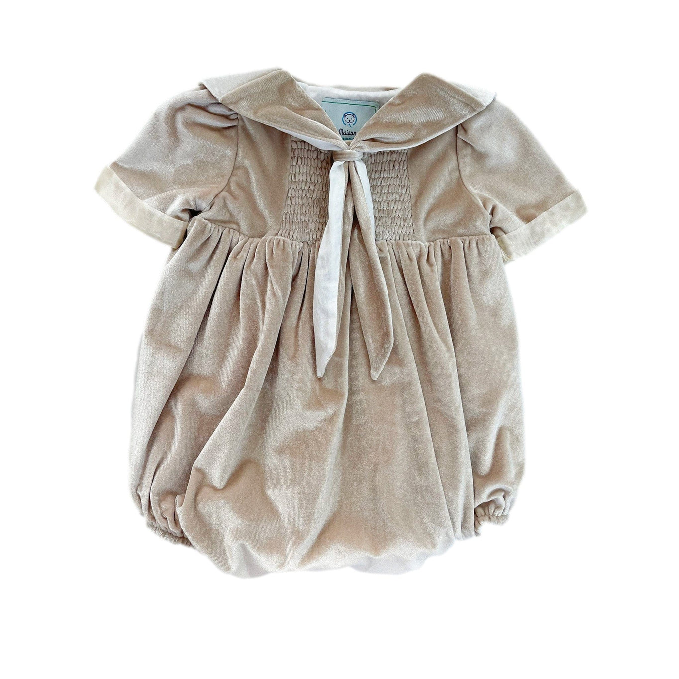 Boy | Helenus Velour Romper | Beige