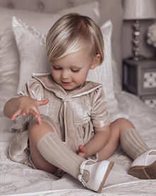 Boy | Helenus Velour Romper | Beige