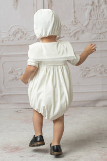 Boy | Helenus Velour Romper | Ivory
