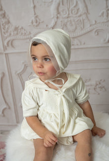 Boy | Helenus Velour Romper | Ivory