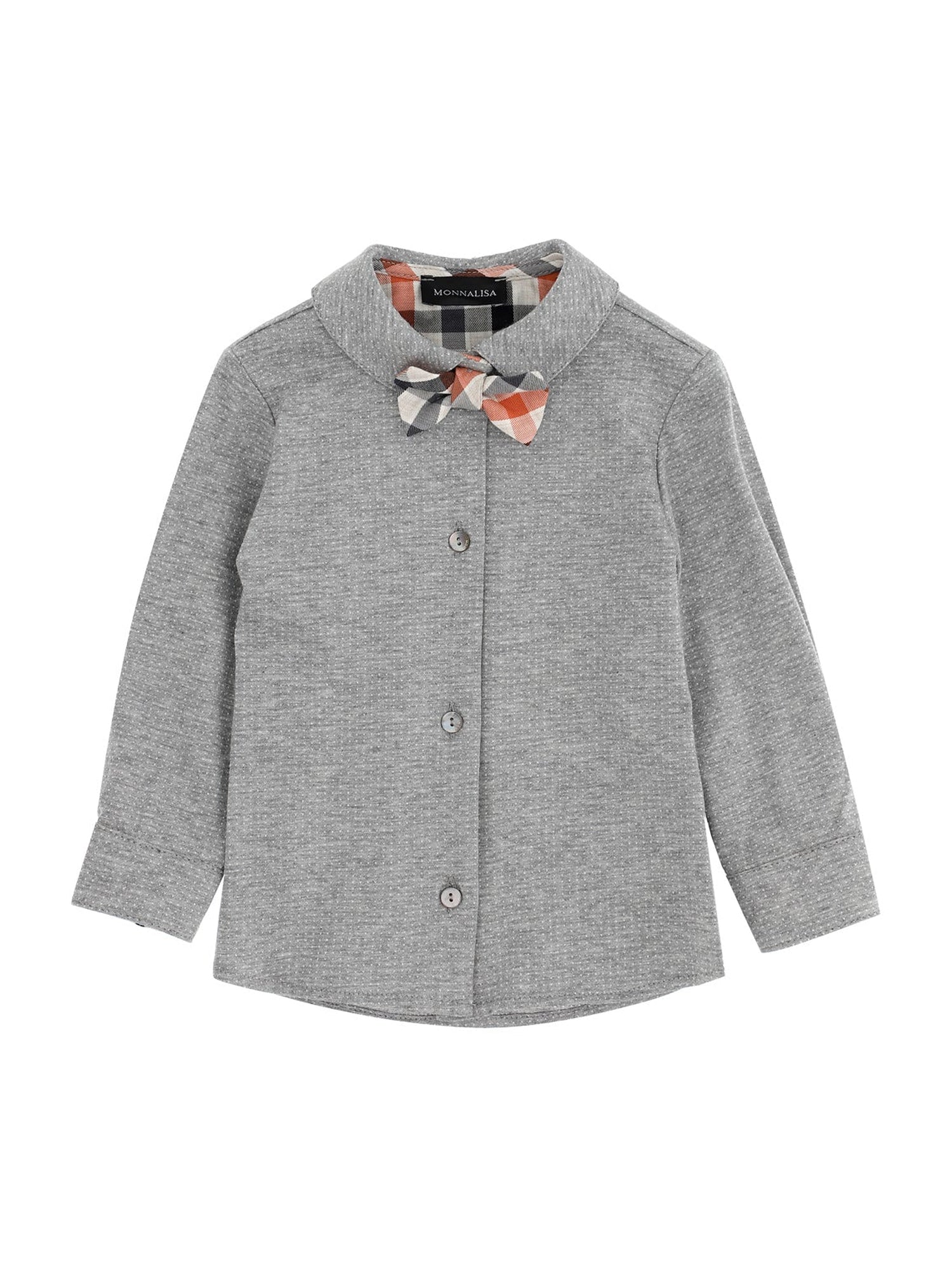 Boys | Jersey Bow Tie Shirt | Grey/Cream