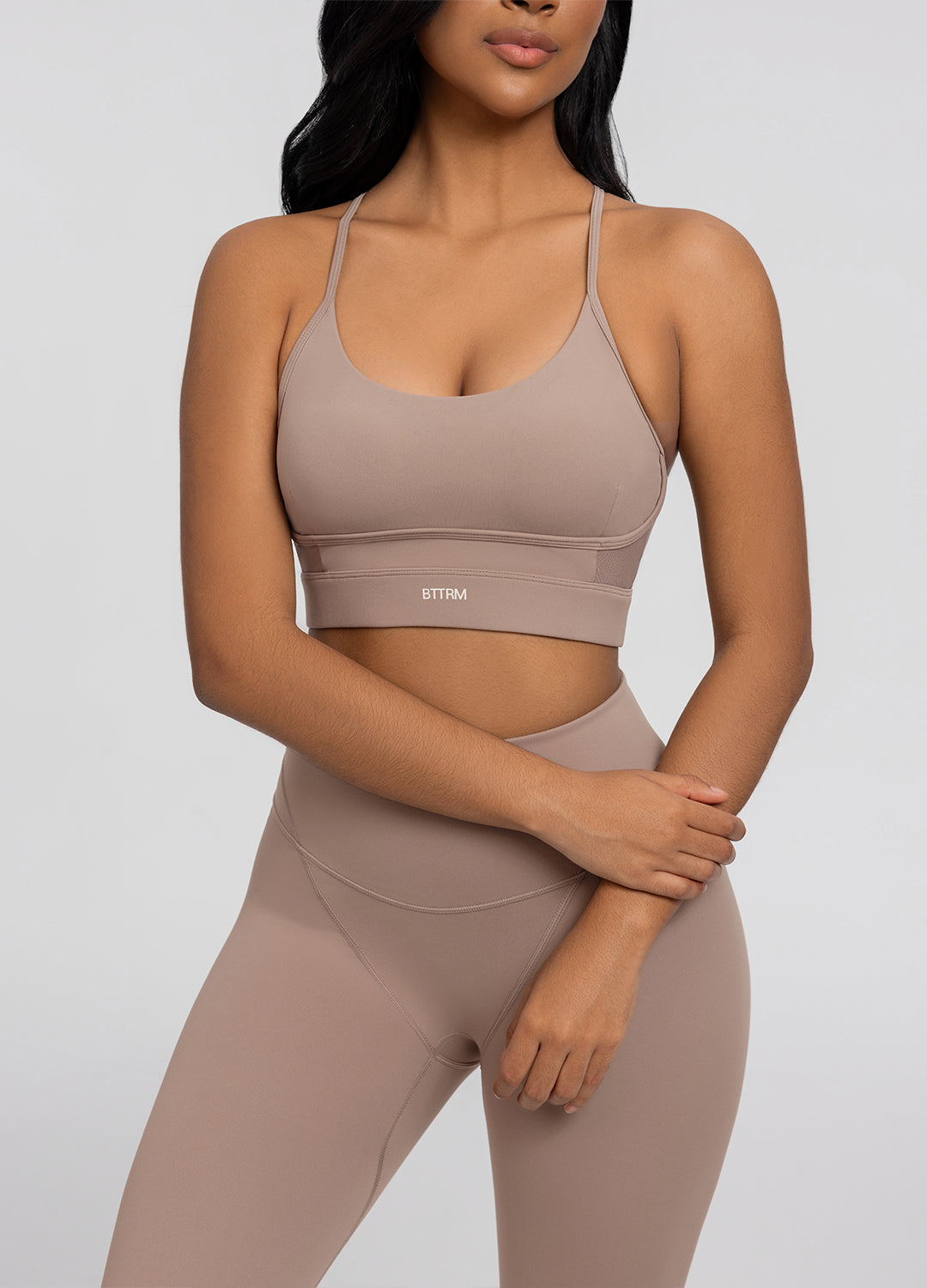 Seamless Crossback Bra | Cocoa