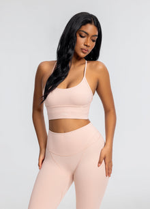 Seamless Crossback Bra | Seashell