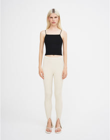 Breton Eco Stretch | Ribbed-Knit Cami Top | Black