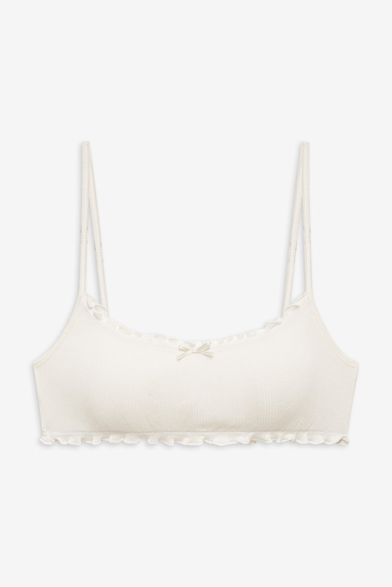 Bridget Pointelle Bralette White