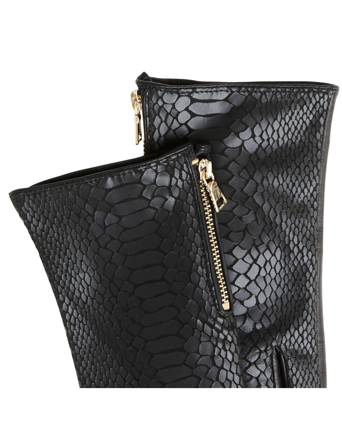 Bruno Magli | Women | Embossed Snake Skin Leather Glove | Black