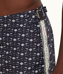 Bulldog Bandana Mid-Length Swim Shorts | Dark Sapphire/Sea Mist