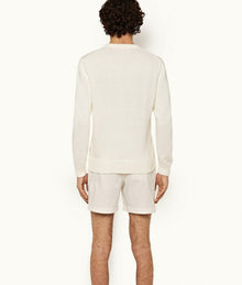 Bulldog Cotton Twill Mid-Length Cotton Twill Shorts | White Sand