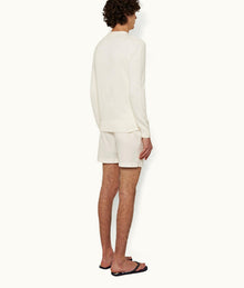 Bulldog Cotton Twill Mid-Length Cotton Twill Shorts | White Sand