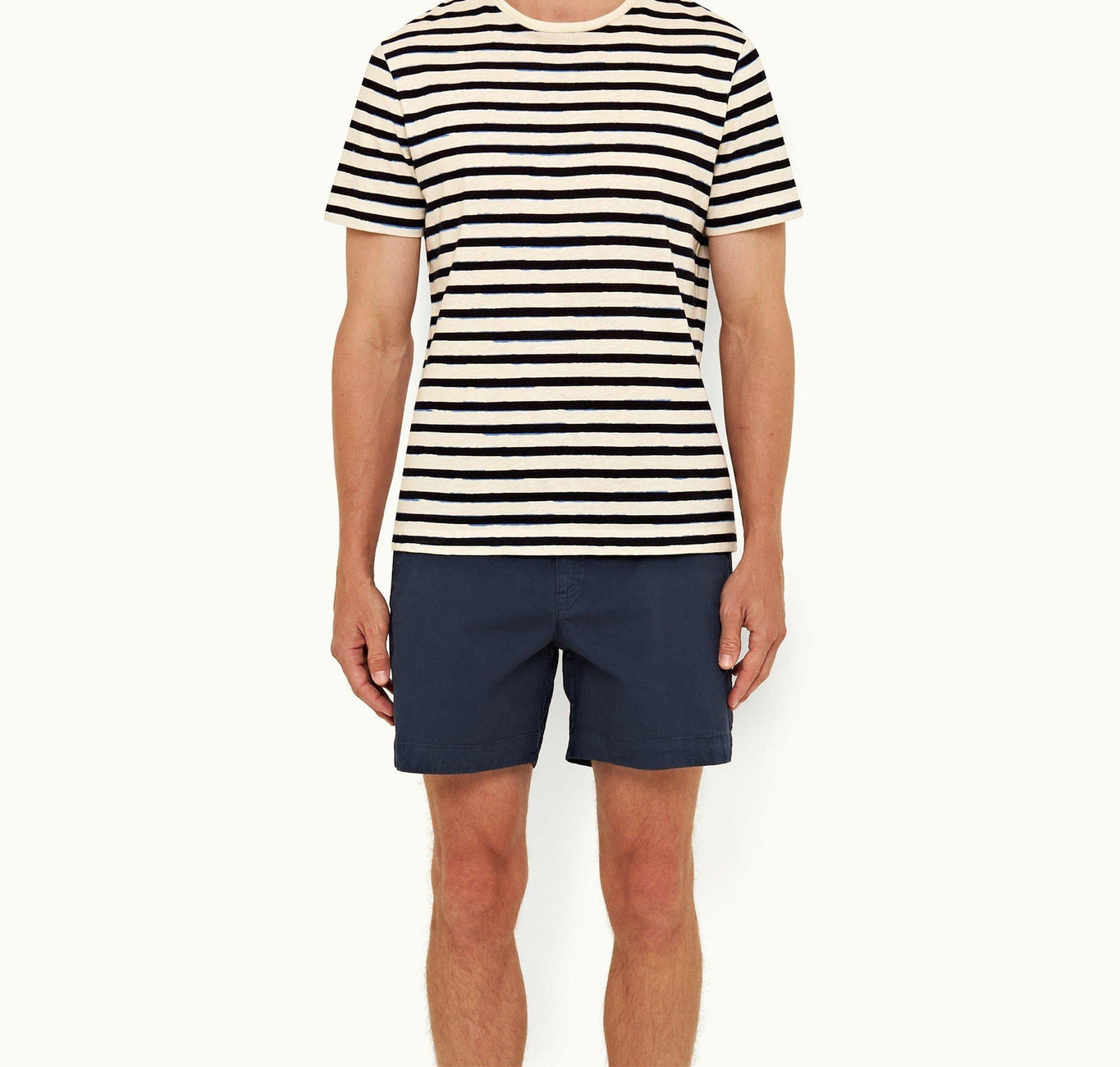 Bulldog Cotton Twill Mid-Length Shorts | Navy