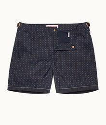Bulldog Cravat Mid-Length Swim Shorts | Night Iris