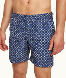 Bulldog Geometric Tile Mid-Length Swim Shorts | Tidal