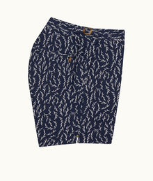 Bulldog Jacquard Sedge Jacquard Mid-Length Swim Shorts | Night Iris