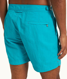 Bulldog Mid-Length Swim Shorts | Crystal Sea