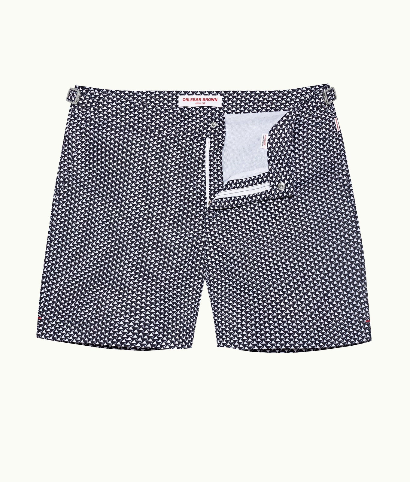 Bulldog Pax Print Mid-Length Swim Shorts | Night Iris