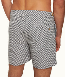 Bulldog Seglas Jacquard Mid-Length Swim Shorts | Cloud/Night Iris
