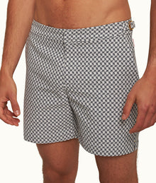 Bulldog Seglas Jacquard Mid-Length Swim Shorts | Cloud/Night Iris