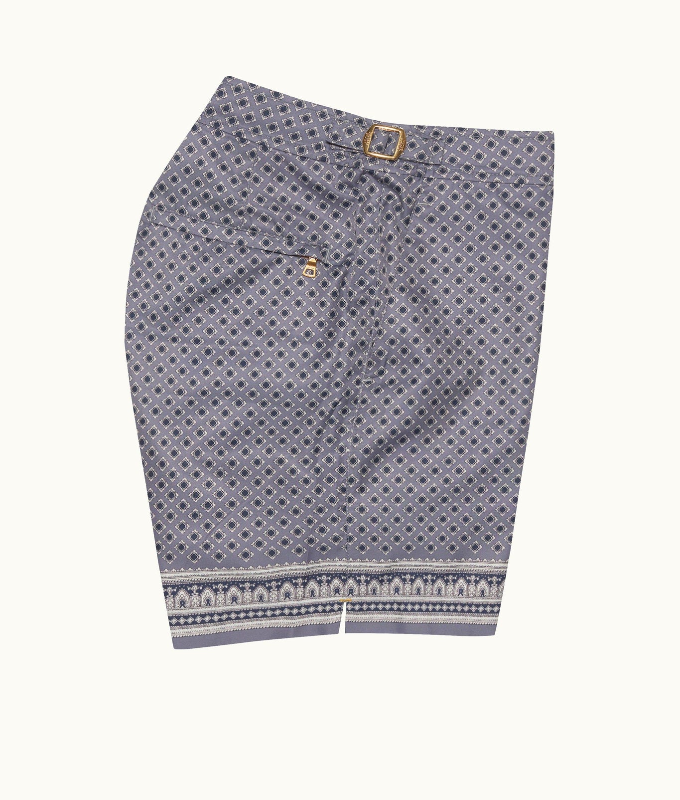 Bulldog Solmio Print Mid-Length Swim Shorts | Taro