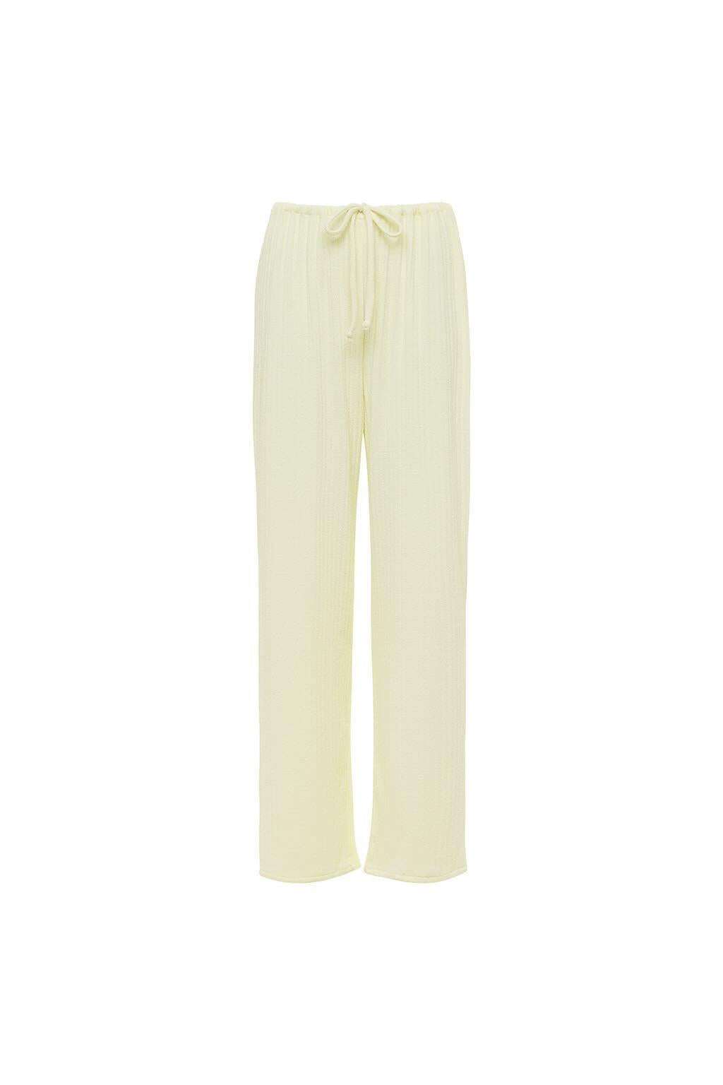 Drawstring Pant | Buttercream Rib