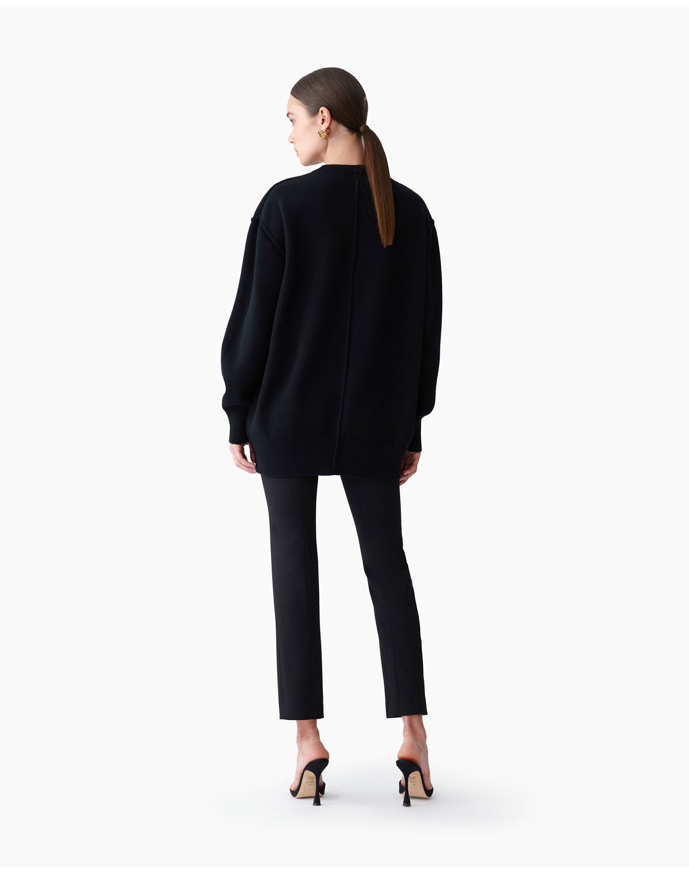Embroidered Long Sleeve Crewneck Sweater | Black Multi (V1)
