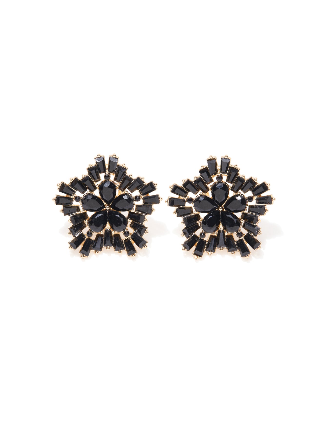 Crystals Snowflake Earrings | Black