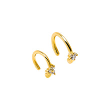 Gold / Right CZ Multi Shape Ear Cuff Combo Set - Adina's Jewels