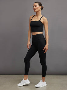 Carbon38 | Ribbed Cami Bra | Black