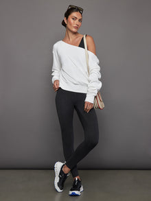 Carbon38 | Wrap Legging In Heather Melt | Charcoal Heather