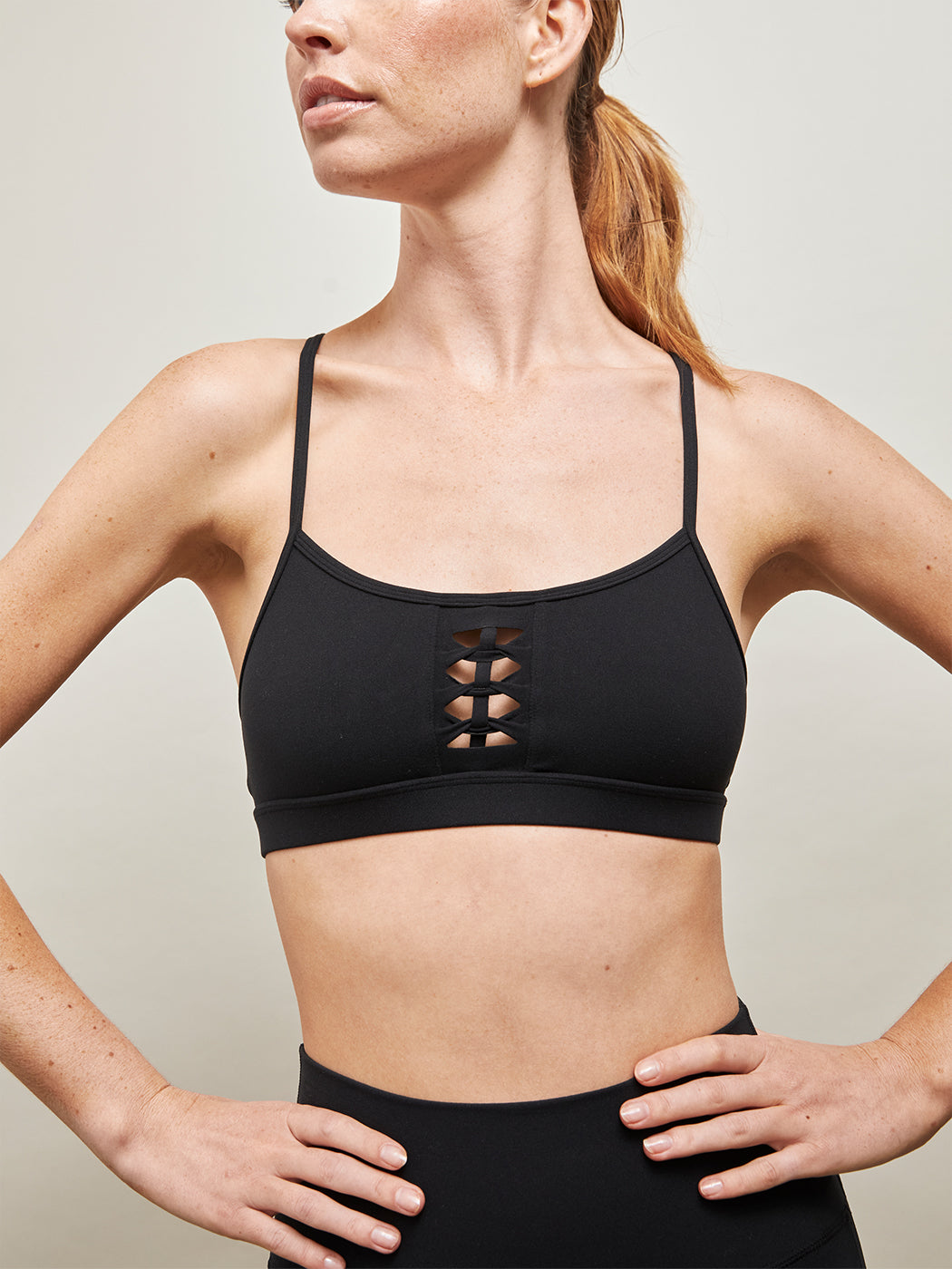 Carbon38 | Crochet Melt Bra | Black