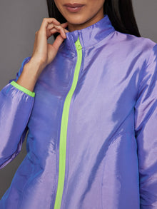Iridescent Nylon Jacket | Sweet Lavender/ Acid Lime
