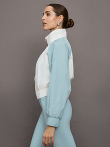 Colorblock Windbreaker | Cloud Dancer / Sky Blue