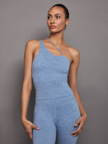 One Shoulder Convertible Tank in Heather Melt | Quiet Harbor