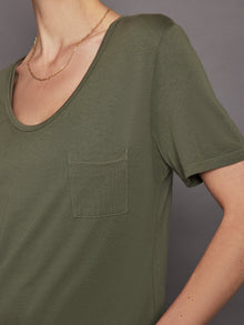 Carbon38 | Short Sleeve Pocket Tee | Olive